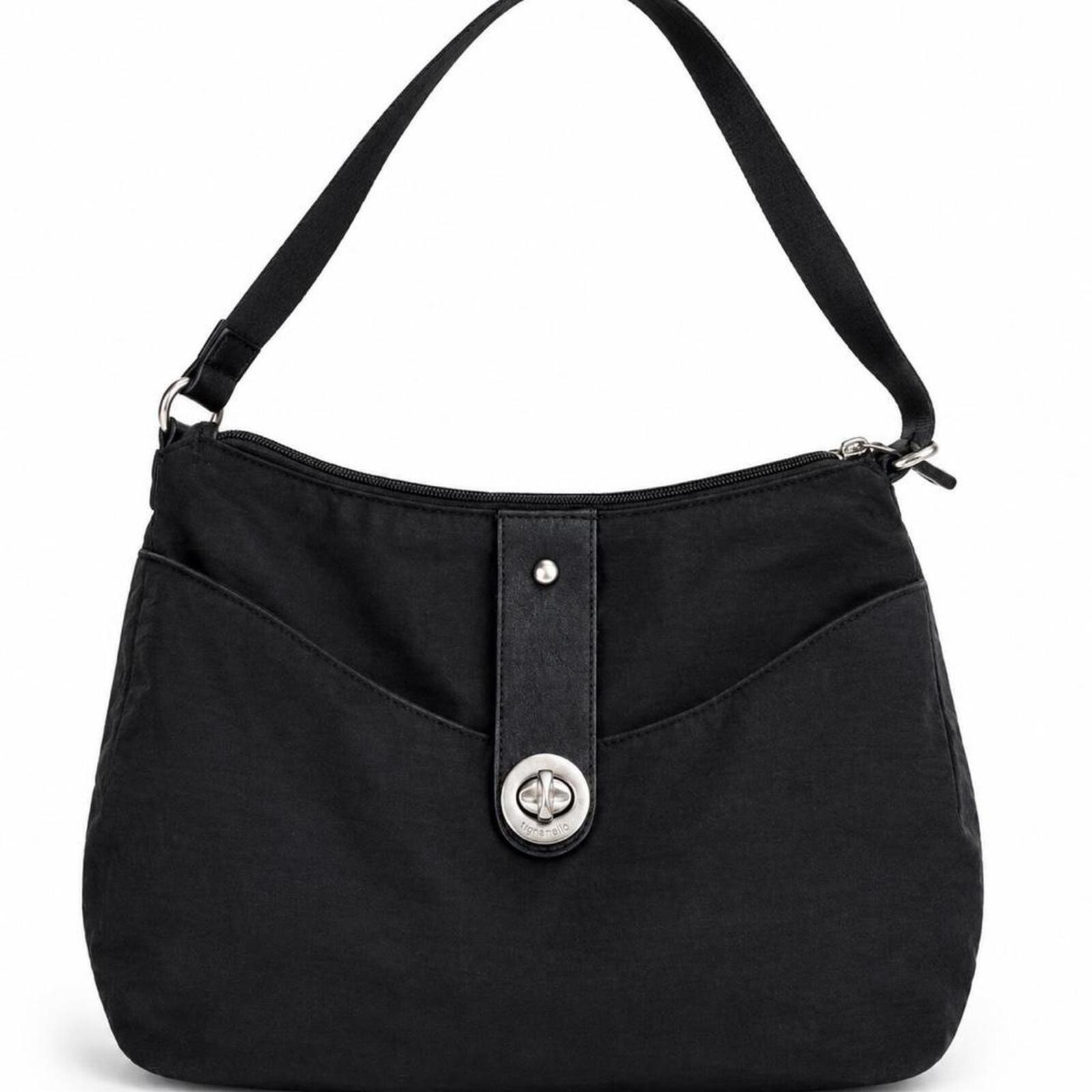 Baggallini Black Crossbody Bag Lightweight Nylon Adjustable Strap