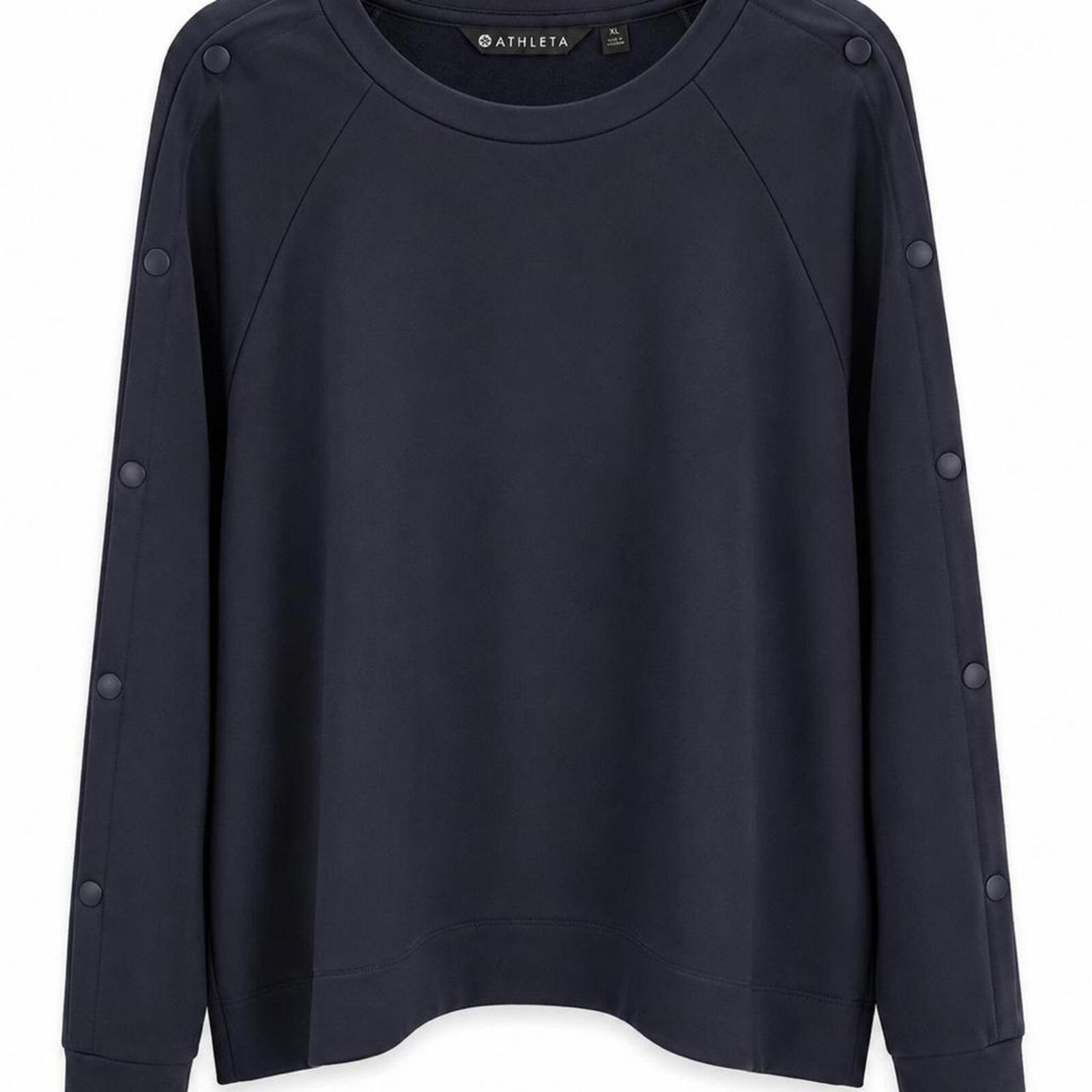 Athleta Long Sleeve Top w/Button Detail Down Sleeves, EUC Size XL