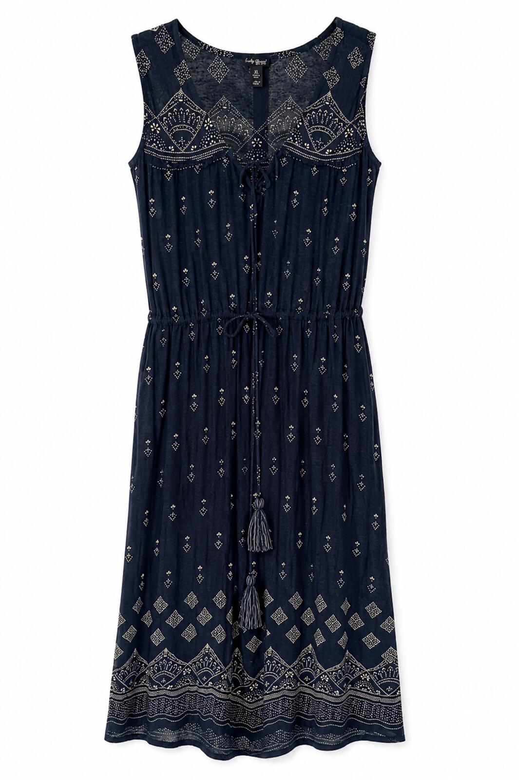 Luck Brand Boho Sleeveless Dress w/Beaded Details