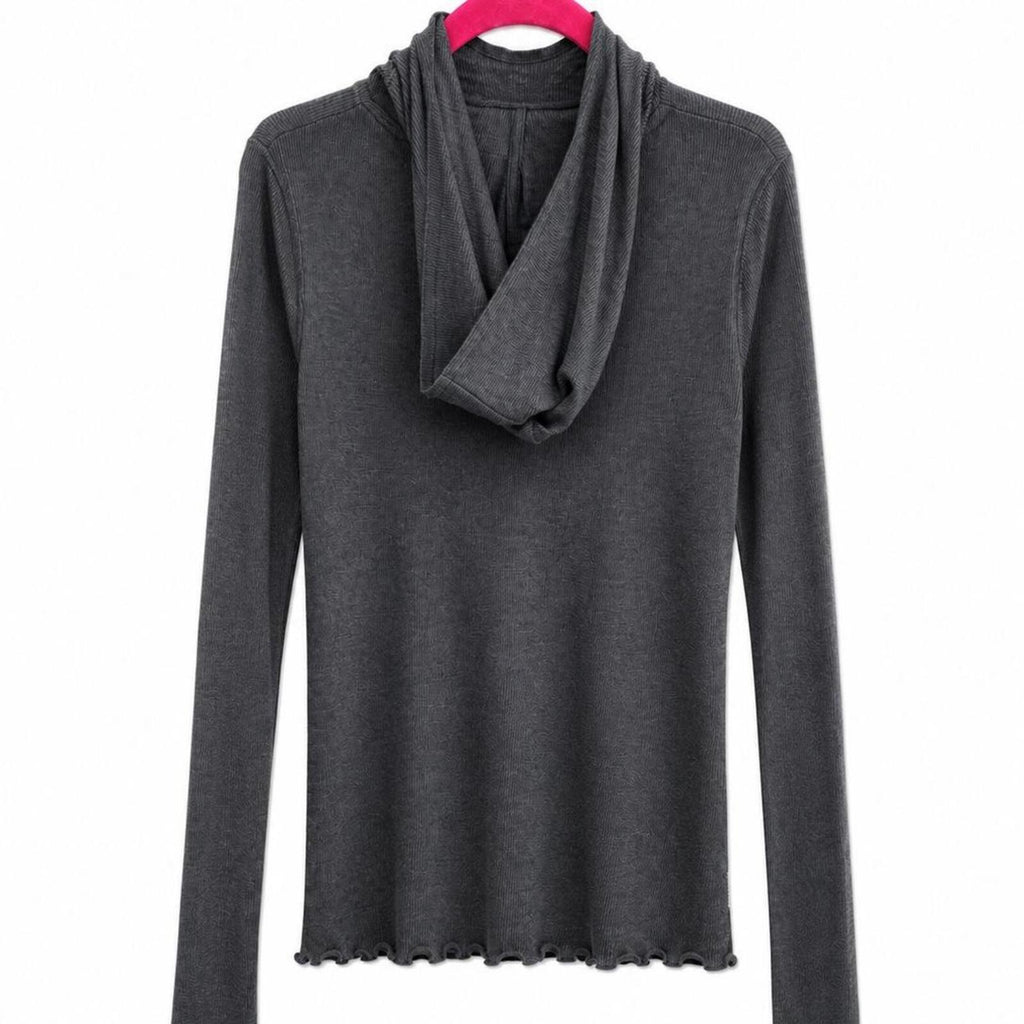 FP Movement by Free People Grey Heather Hooded Shirt