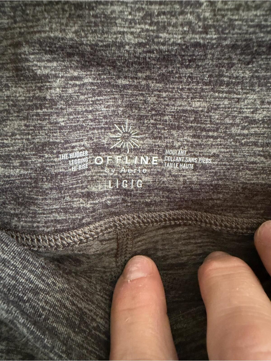 Offline by Aerie High-Waist Olive Green Active Leggings with Pockets Size L