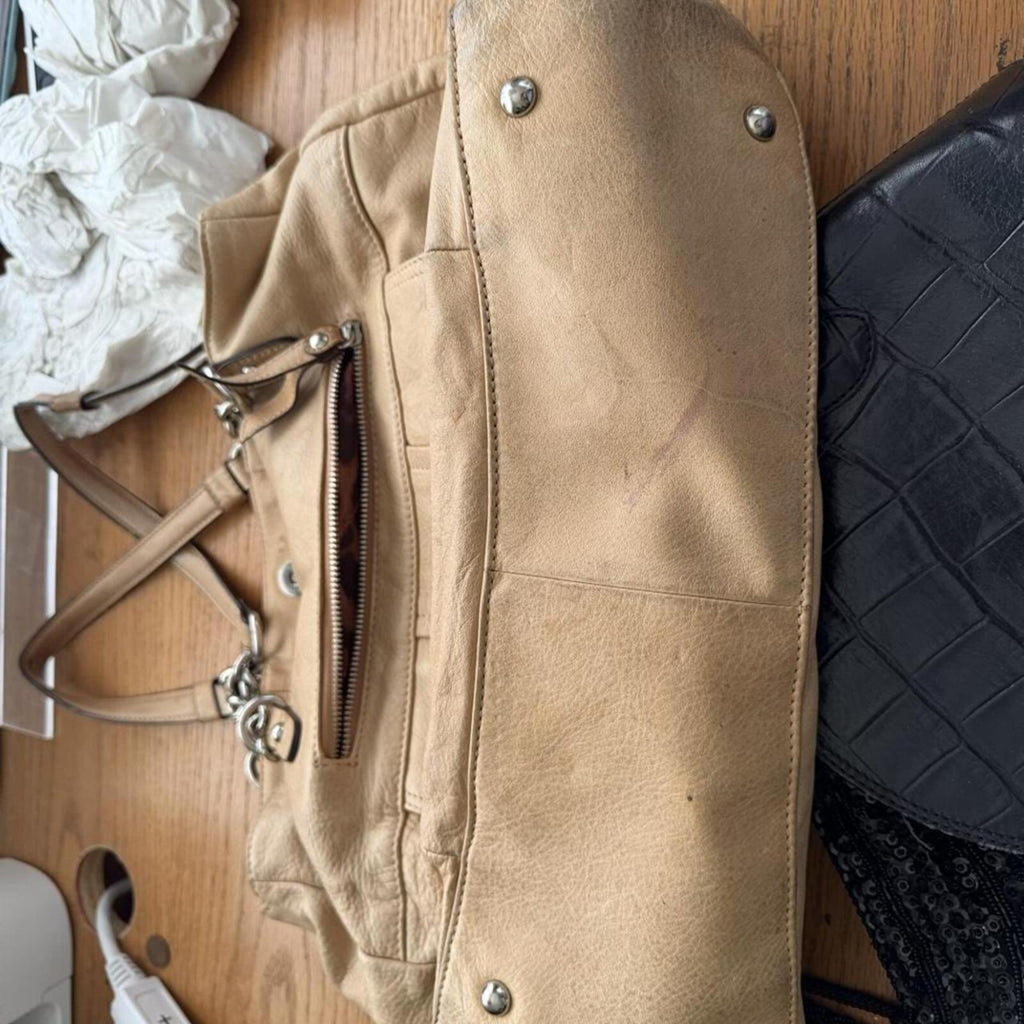 B Makowsky Leather Shoulder Bag, Y2K Slouchy Boho Style