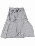 GAP Women’s Striped Wrap Maxi Skirt with Waist Tie