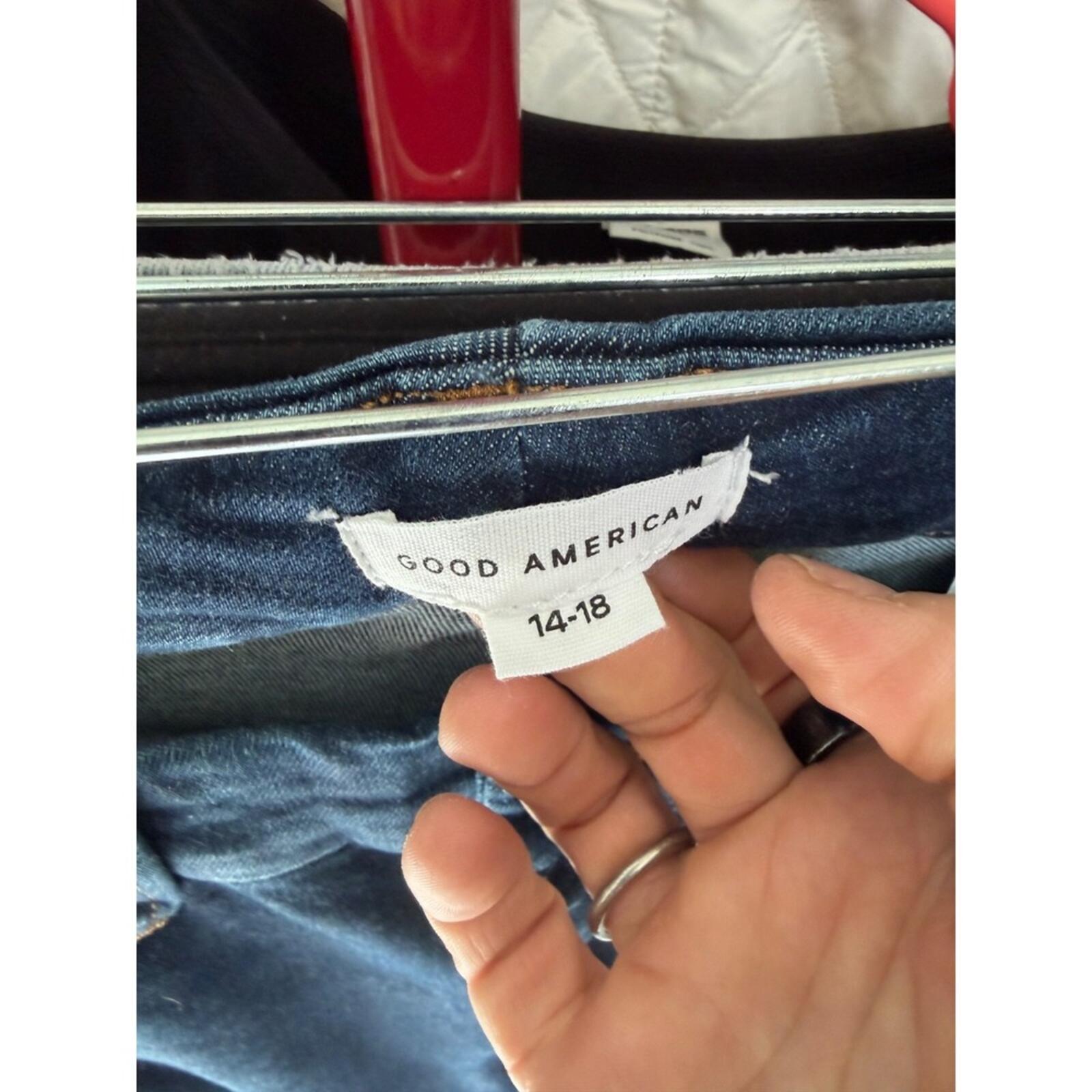Good American Always Fits Good Legs Skinny Jeans 14-18, Dark Blue w/Stretch 0074