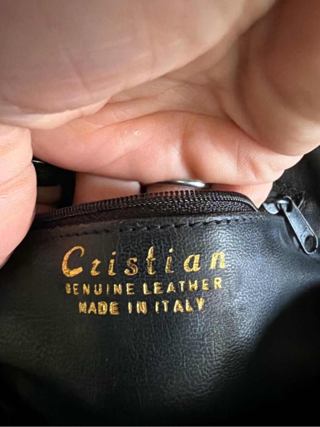 Cristian Black Croc-Embossed Leather Crossbody Bag, Genuine Y2K Fashion