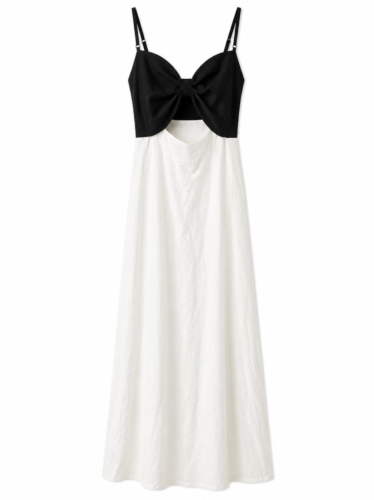 Aron & Amber Black and White Linen Cotton Dress