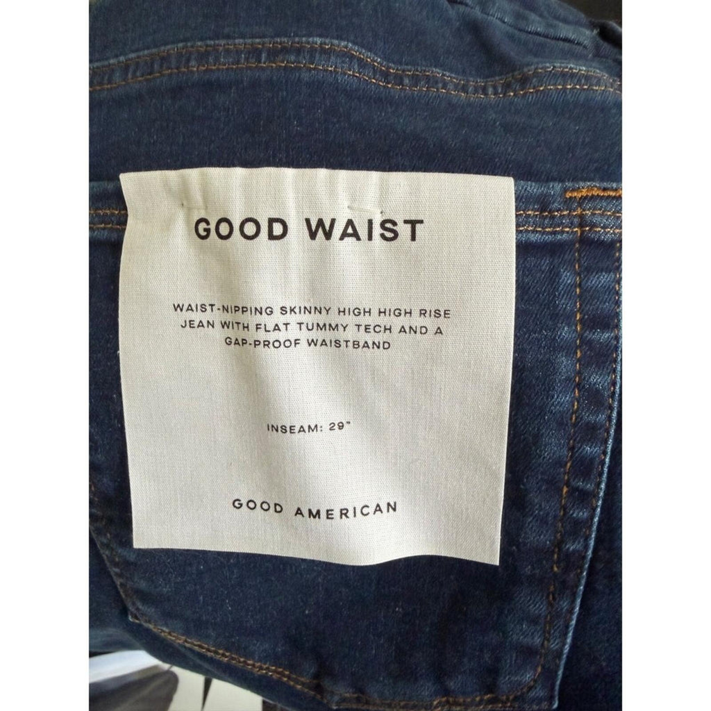 Good American Always Fits Good Legs Skinny Jeans 14-18, Dark Blue w/Stretch 0074