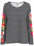 Lands' End Black & White Striped Floral Swim Shirt Women’s 1x Hardly Worn