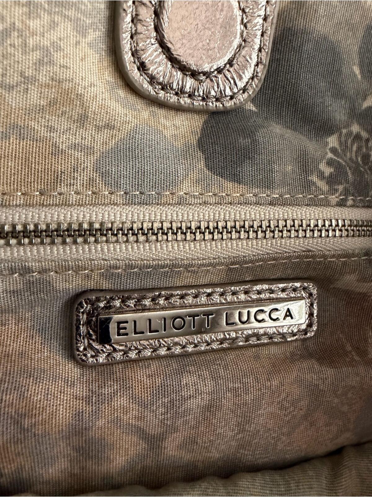 Elliot Lucca Metallic Woven Leather Shoulder bag, in great shape!