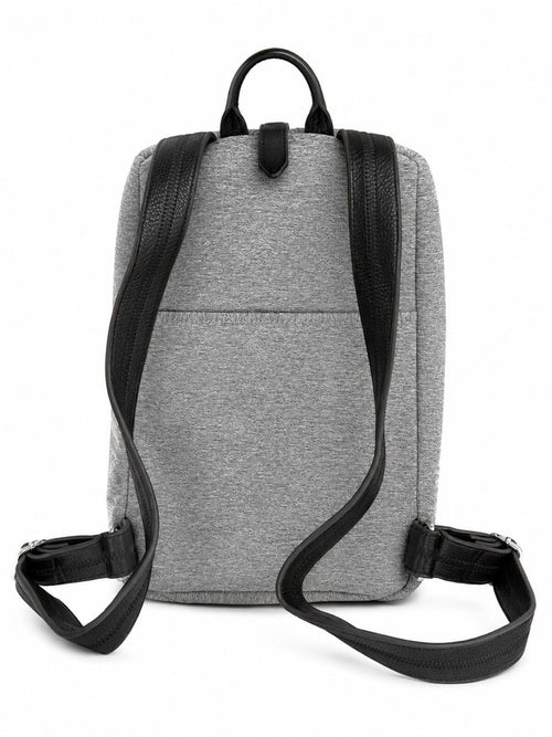 Aimee Kestenberg Backpack Heather Grey Neoprene Tamitha Bag, EUC, Clean Inside