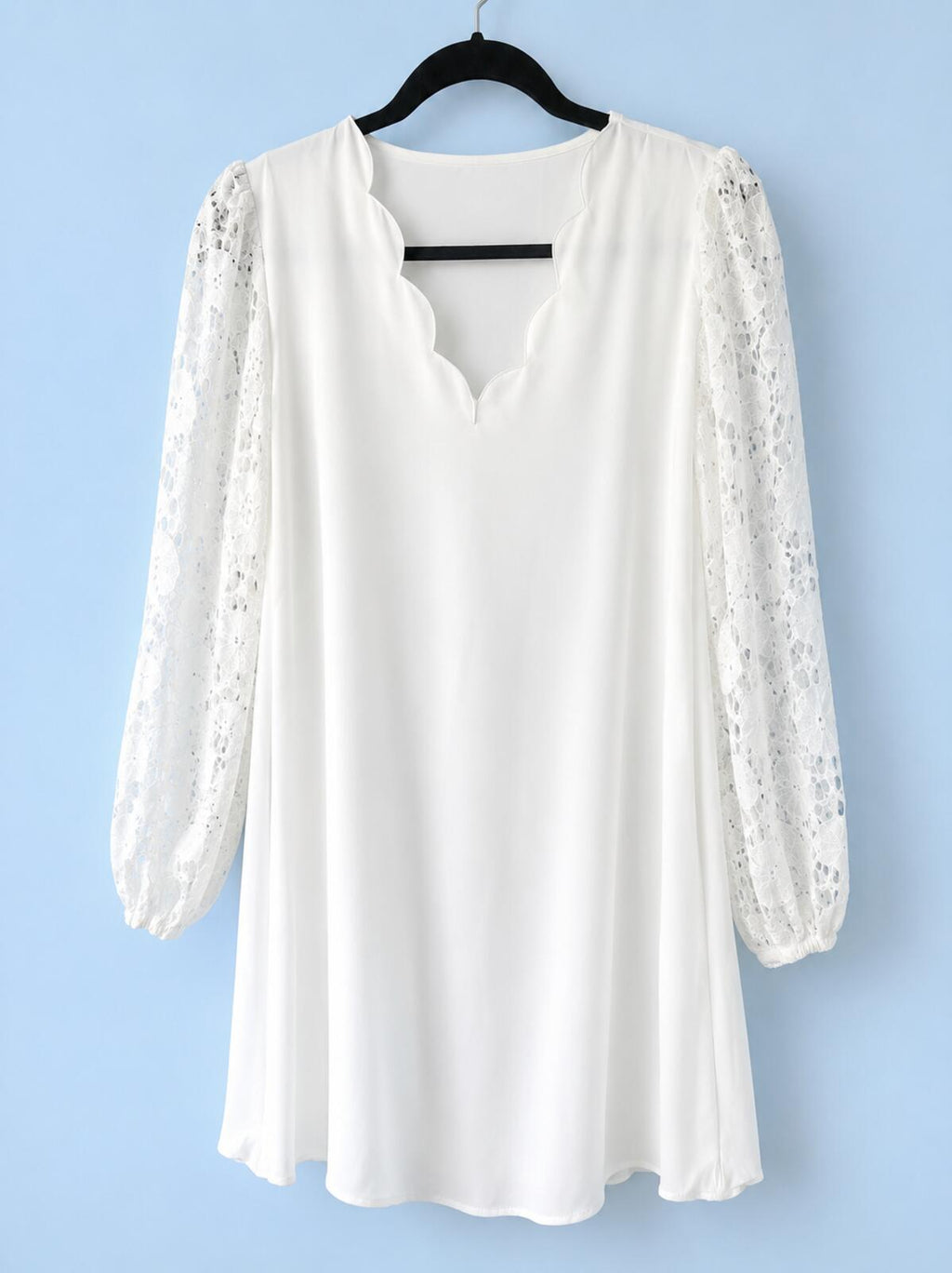Cupshe White Lace Sleeve Dress, NWT