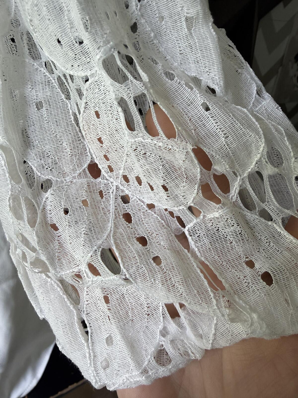 Cupshe White Lace Sleeve Dress, NWT
