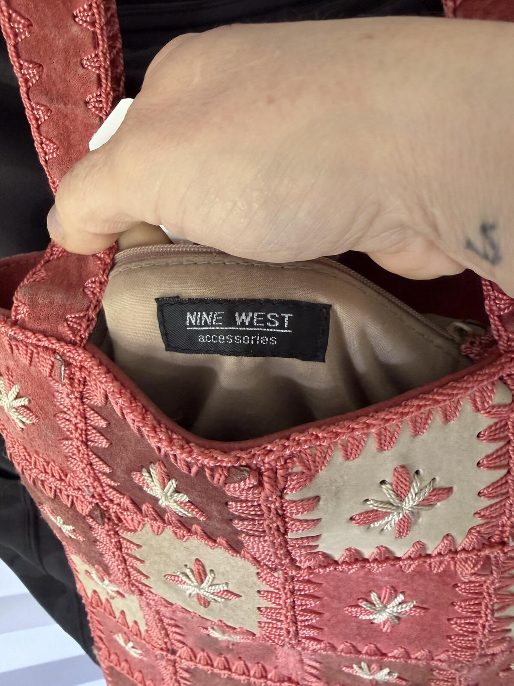 Nine West Vintage Bag With Stitched Patchwork Design