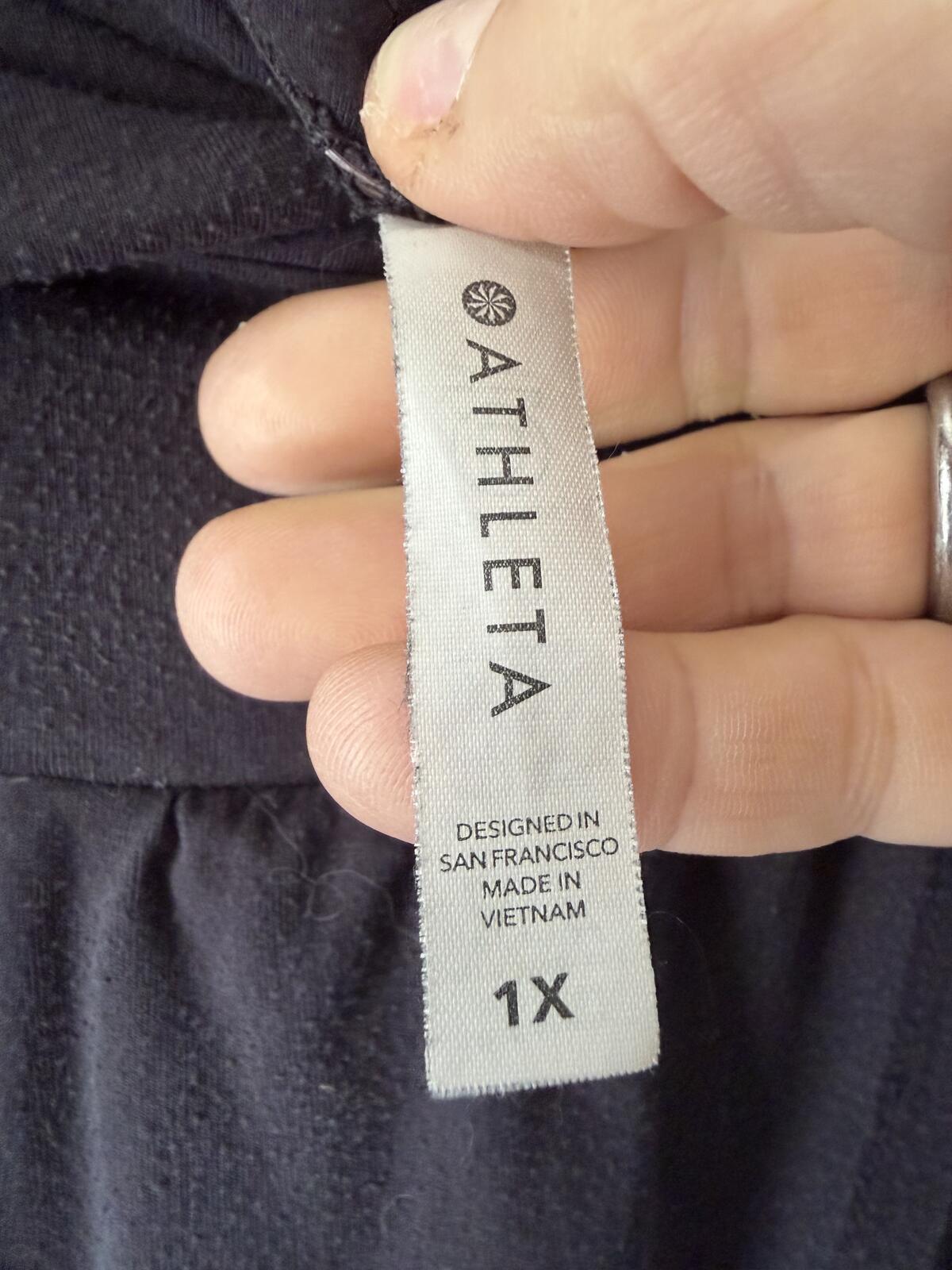 Athleta Women's Black Draped Pants Size 1X