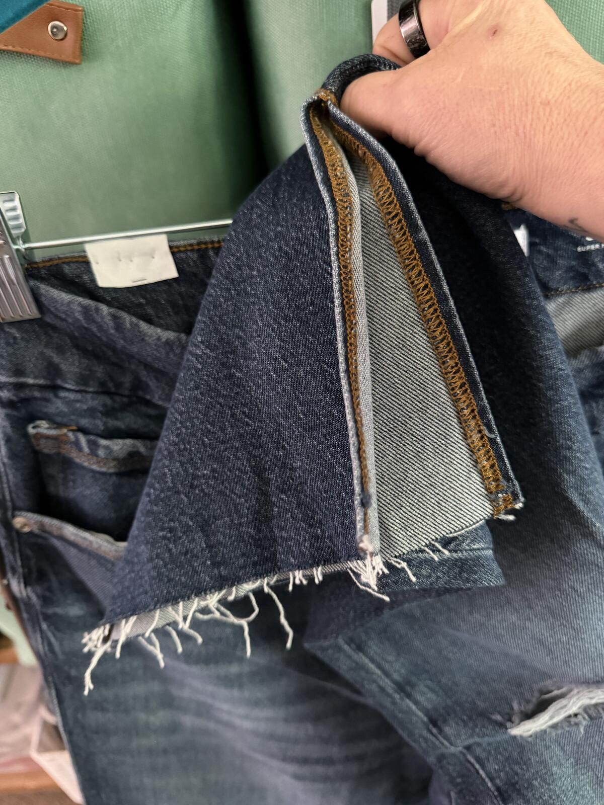 Good American Good Boy Jeans w/Distressed Detail 0071