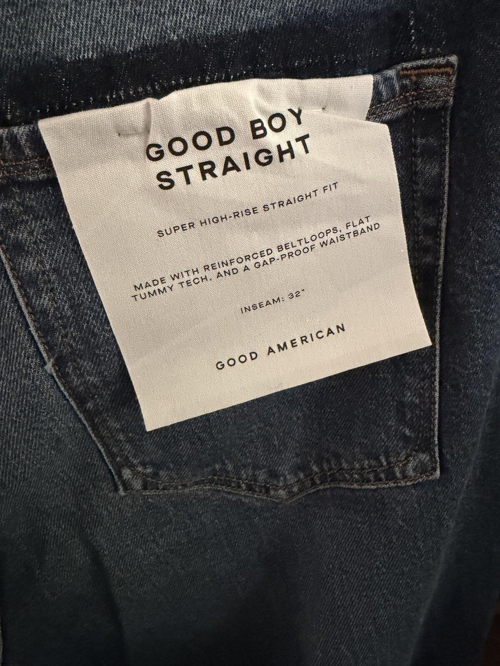 Good American Good Boy Jeans w/Distressed Detail 0071
