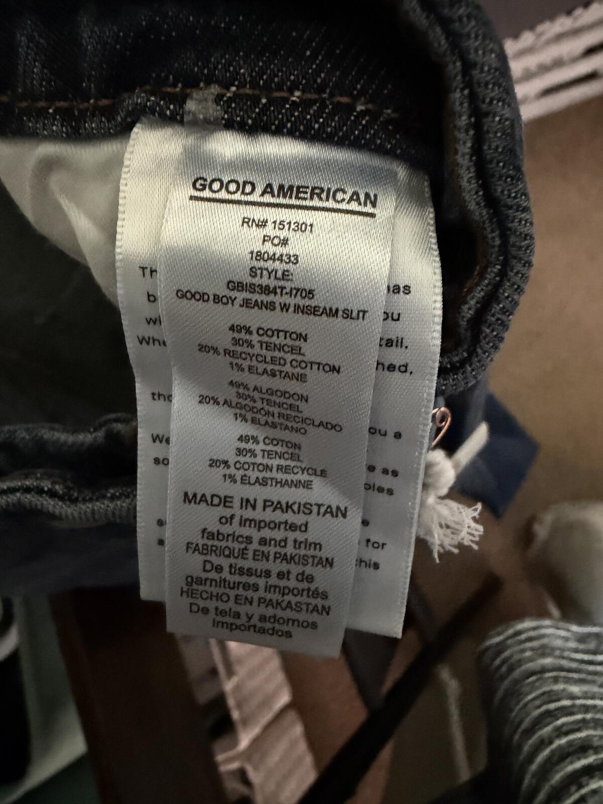 Good American Good Boy Jeans w/Distressed Detail 0071