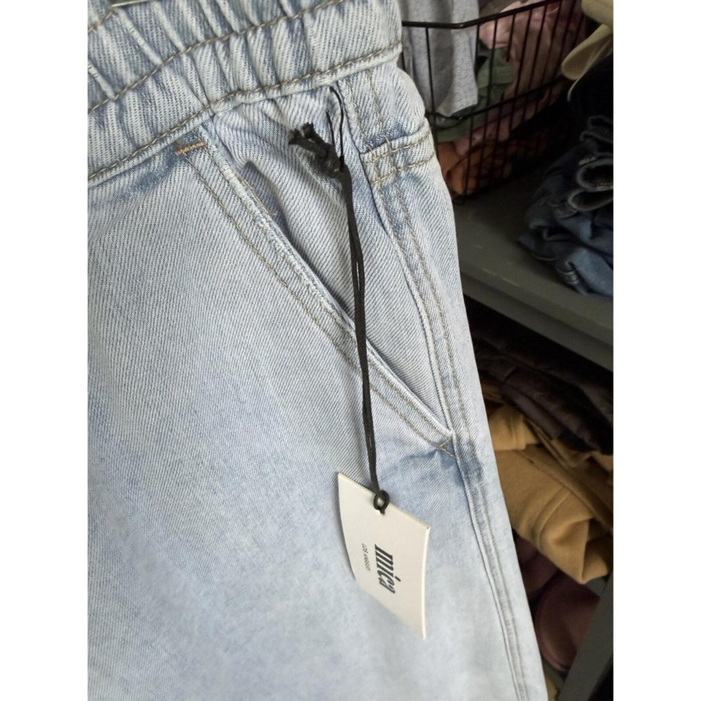 Mica Los Angels Woman's Wide Leg, Ankle Length Drawstring Jeans, Woman's XL NWT