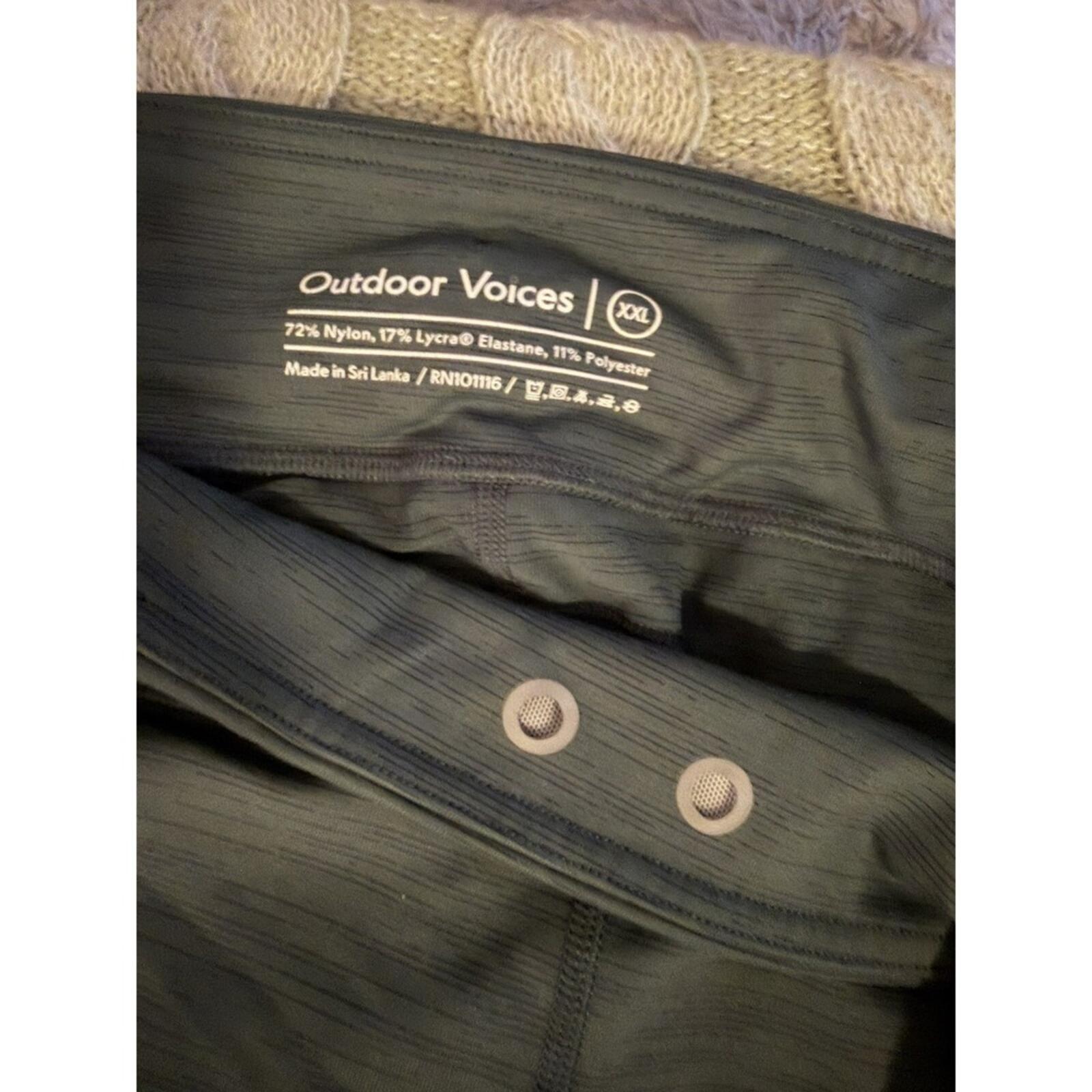 Outdoor Voices Flex Crop Leggings Evergreen Women's XXL Stretch Athletic