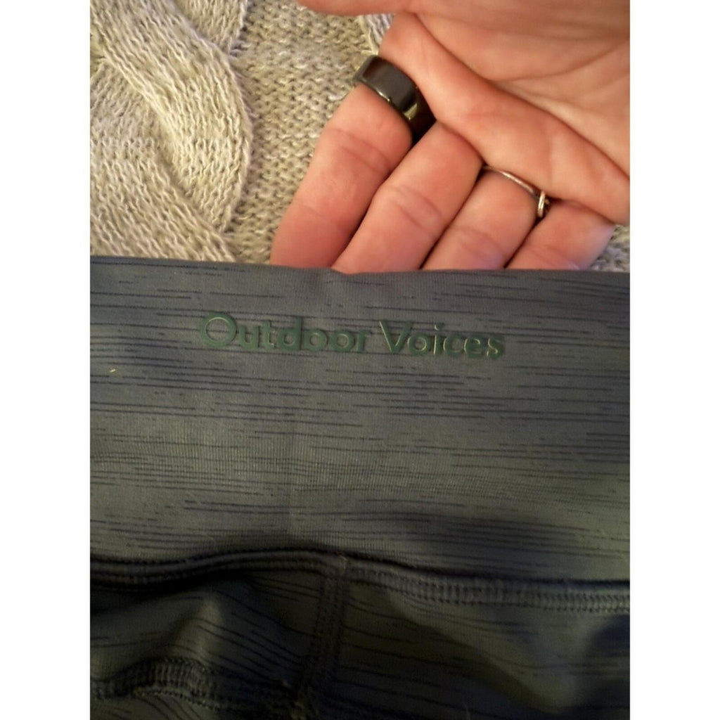 Outdoor Voices Flex Crop Leggings Evergreen Women's XXL Stretch Athletic