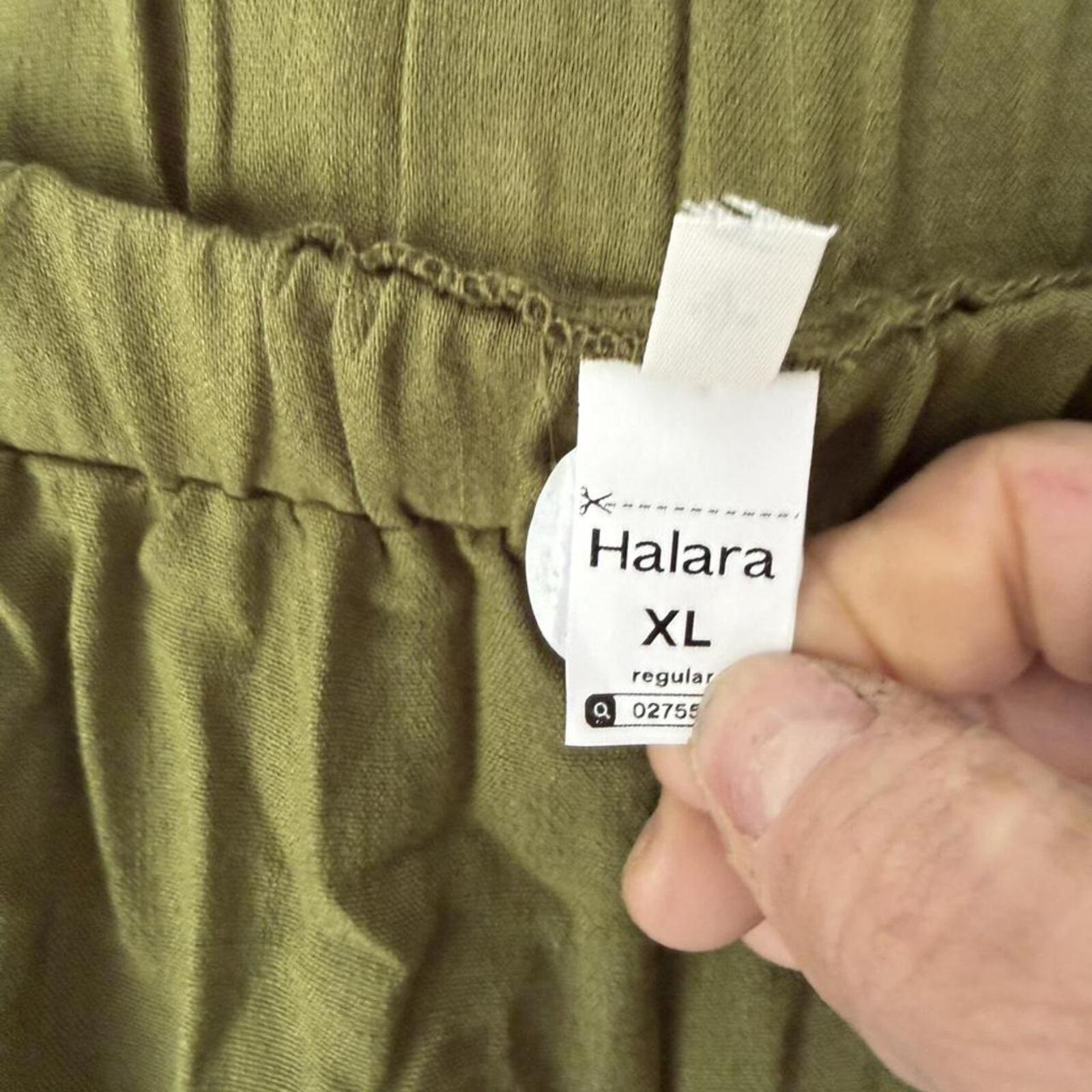 Halara Women's Green Wide Leg Pants w/Pockets Size XL NWOT