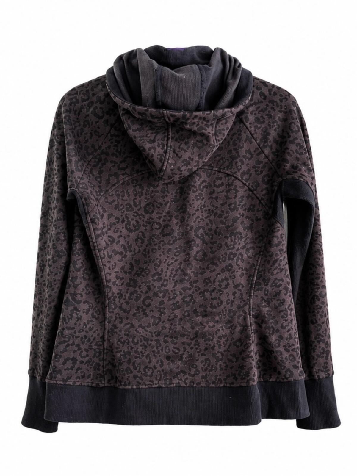 Athleta Leopard Full Zip Hoodie, Size M Excellent Condition.