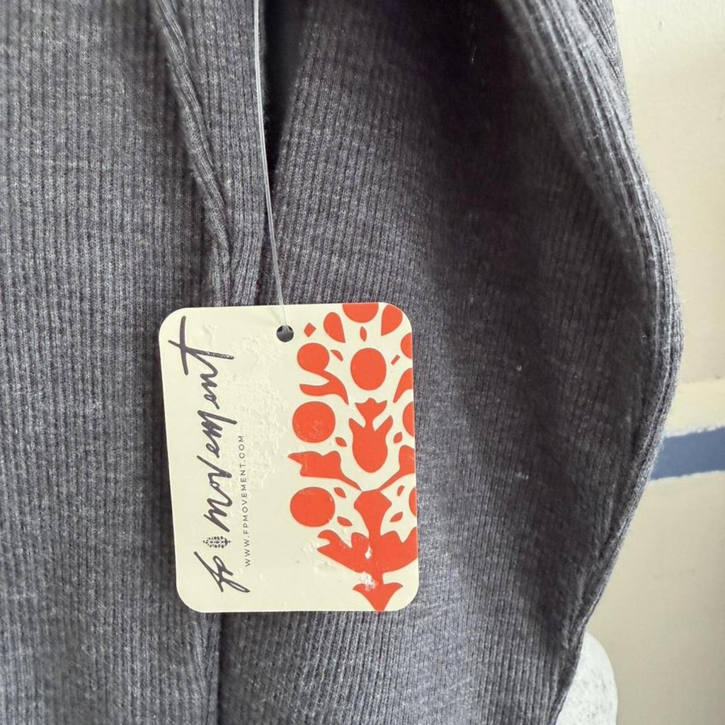 FP Movement by Free People Grey Heather Hooded Shirt